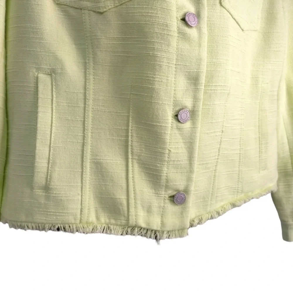 BANANA REPUBLIC BNWT Neon Citron Cropped Blazer Jacket Size 2 -- BNWT